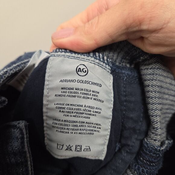 Adriano Goldschmied AG Denim Overalls Ribbed Jumpsuit Sz XS Chambray Calli - Picture 7 of 11